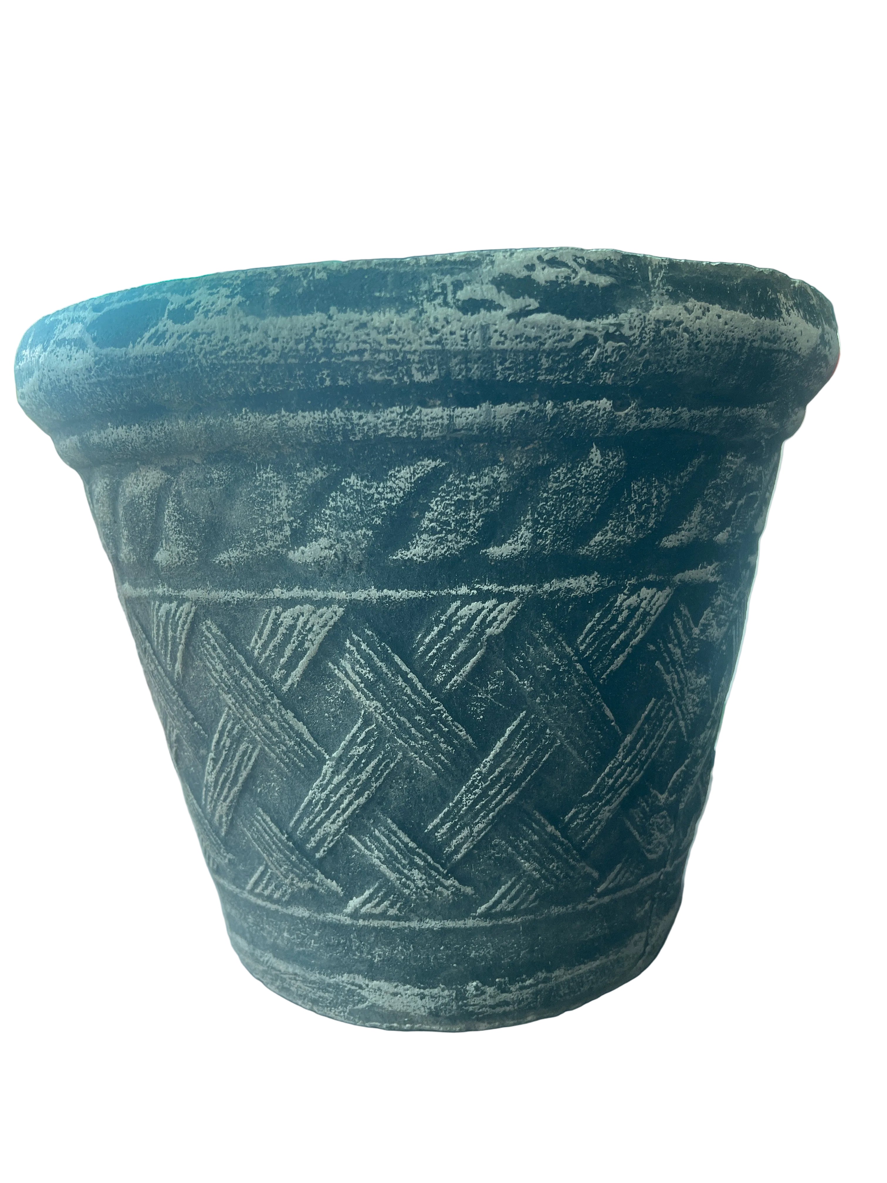 Black and white 12 inch pot