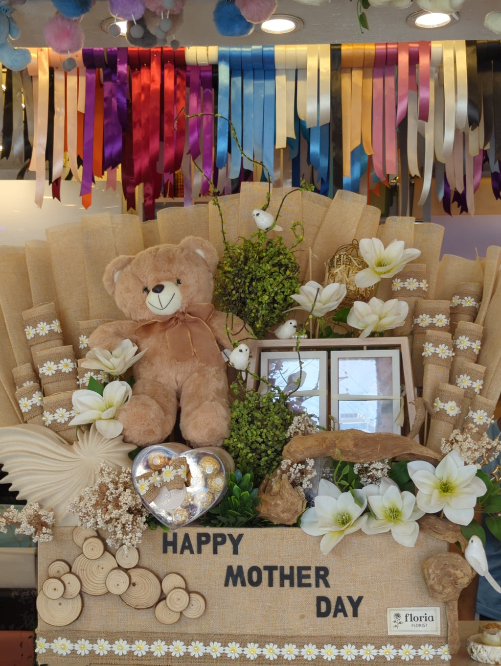 Mother’s Day Special Gift Basket – Chocolates, Teddy Bear, Flowers & Ceramic Pot Lahore | Floria Florist